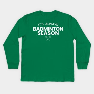 badminton Kids Long Sleeve T-Shirt